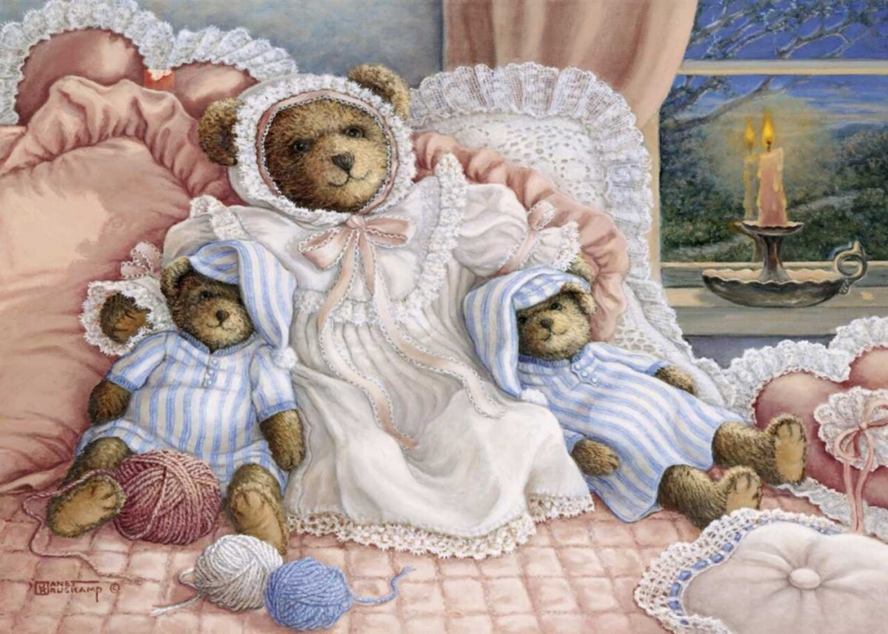 Sleepy-Time Bears Poster Print by Janet Kruskamp - Item # VARPDX13460